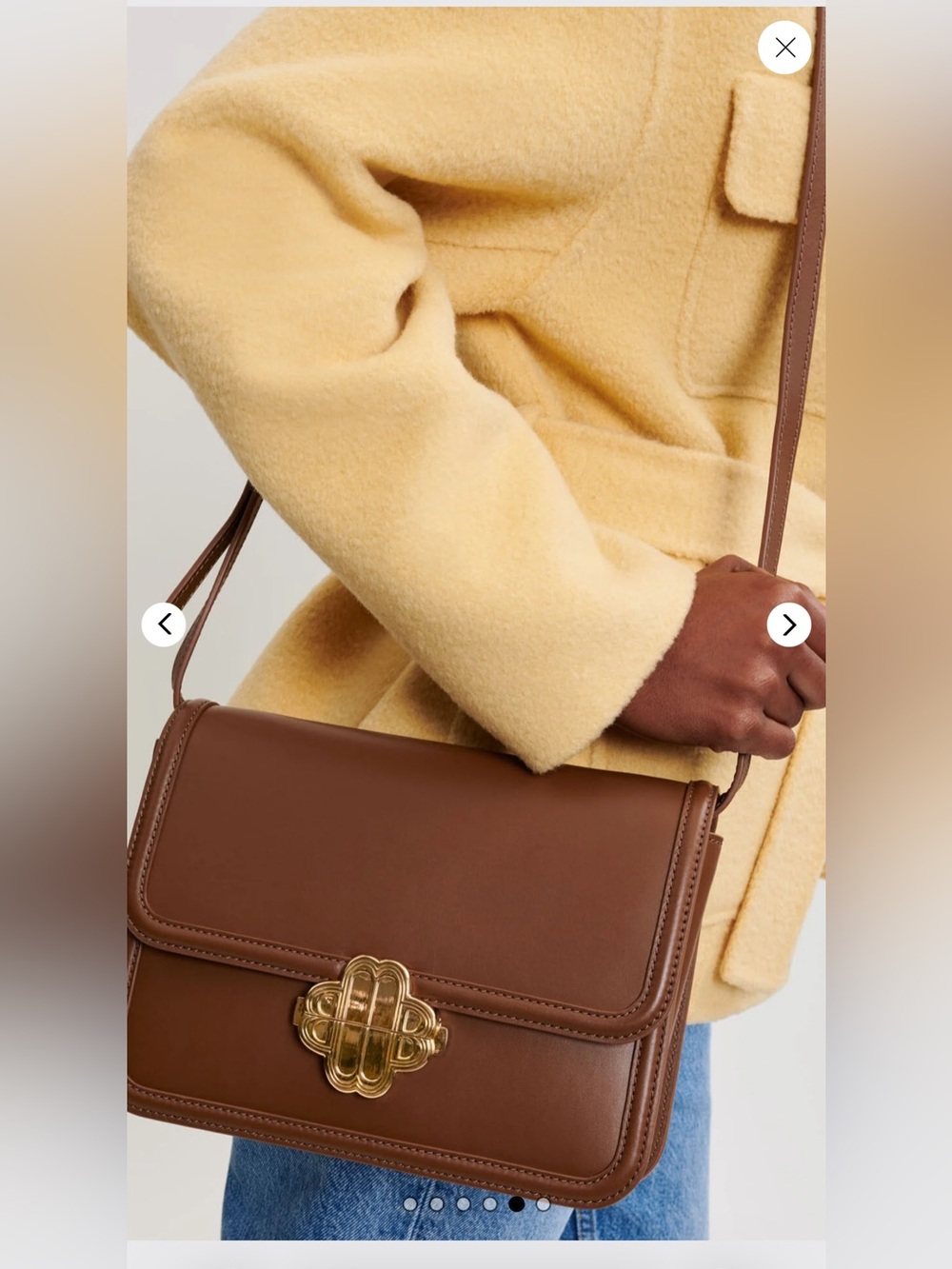 Maje Brown clover bag